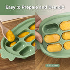 Haakaa Baby Popsicle Mold - Baby Food Maker & Breastmilk Teething Freezer Tray - BPA Free Silicone-Green