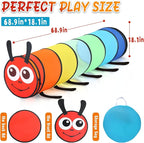 Moncoland Kids Play Tunnel Tent for Toddlers, Pack of 2 Colorful Pop Up Crawl Tunnel Toy Baby or Pet, Collapsible Gift Boy and Girl Tunnel Indoor Outdoor Game