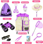 INNOCHEER Explorer Kit & Bug Catcher Kit for Kids Outdoor Exploration for Boys Girls 3-12 Years Old (Purple)