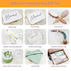 Baby Gifts Gender Neutral 10 Packs Baby Essentials Baby Shower Gifts Newborn Essentials Must Haves - Baby Brush and Comb Set Soft Security Blanket Baby Nail Clippers Greeting Cards Practical and Cute