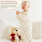 Vivaldi Virtuoso Bear – Dual-Mode Plush Toy with Music & Comfort Features, Plays 40 Mins of Classical Music & White Noise for Babies & Toddlers