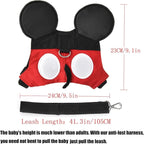 Toddler Leash & Harness, Child Anti Lost Leash Baby Cute Safety Harness Belt Strap Hold Kids Close While Walking For Boys and Girls(Red)