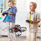 Mini Drone for Kids & Beginners, Indoor Portable Hand Operated/RC Nano Helicopter Quadcopter with Auto Hovering, Headless Mode & Remote Control, Children's Day Gift for Boys and Girls -Red.4-blade design delivers greater stability and increased thrust.