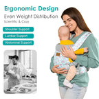 Baby Carrier Newborn to Toddler, Ergonomic Adjustable Toddler Carriers for 7-66 Lbs, Cozy Lightweight Infant Carrier with Neck Support, Baby Holder Carrier with Lumbar Support for Mom Dad