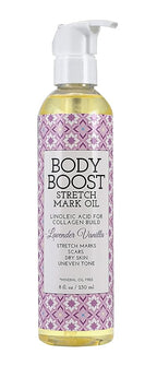 Body Boost Lavender Stretch Mark Oil 8oz- Repair Stretch Marks and Scars- Pregnancy and Nursing Safe- Vegan