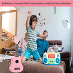 21 Inch Carbon Fibre Kids Toddler Child Children Acoustic Guitar Ukulele Musical Instruments Ideal for 3-9 Year Old Boys Girls Gifts (Pink)