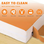 Booster Seat for Kitchen Chair with Adjustable Straps, Toddler Booster Seats for Dining Table Portable for Travel Camping Eating, Booster Cushion for Table for Baby Child Infant Kid Boy Girl