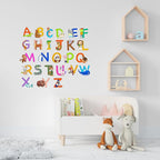 ABC Educational Wall Stickers for Kids - Animal Alphabet Wall Decals by Lipastick - Peel and Stick Letters for Boys and Girls Bedroom, Baby Room, Nursery Decor - Removable Wall Art