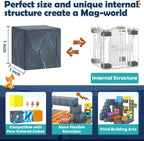 100PCS Magnetic Blocks-Build Mine Magnet World Jurassic Sword Dinosaur Toys Building Blocks for Boys Girls Ages 3-5 5-7, Classroom Must Haves Stem Education Sensory Kids Toys Christmas Birthday Gifts