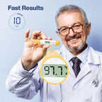 Boncare 10 Seconds Digital Thermometer for Adults and Kids - Accurate & Safe Rectal Thermometer for Baby with Fever Alarm, Oral Thermometer (Yellow)