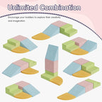 4 Piece Foam Climbing Blocks for Toddlers, Baby Climbing Gym with Ultra High Density Foam for Crawling and Sliding, Indoor Soft Play Set for Infant, Babies & Kids - Multicolor (Multicolor A, 4-Piece)