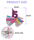 Birthday Hair Bow for Baby Girls 1 2 3 4 5 6 Years Sprinkle Decorations Party Hair Accessories for Five 5th Birthday Confetti Ice Cream