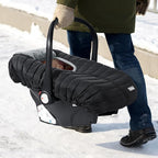 Orzbow Winter Carseat Cover for Baby, Baby Car Seat Cover for Boys & Girls, Warm Infant Car Seat Covers for Cold Weather, Rain & Snow Repellent, Waterproof, Universal Fit, Newborn Essentials, Black