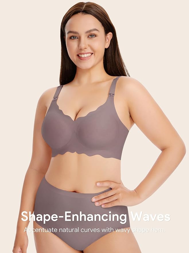 Angelhood Nursing Bras for Breastfeeding Ultra Comfort Seamless Maternity Bra Pack Wireless Pregnancy Bralette Bra Extender