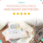 Lulyboo Compact Baby Wipe Warmer with Constant Temperature & Double Layer Cover - Portable USB Diaper Wipe Dispenser for Home, Car & Travel, Keeps Wipes Moist & Warm, Large Capacity, Baby Care Gift