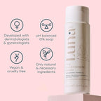 Luna Daily Intimate Feminine Wash, Coconut & Lactic Acid Formula | pH-Balanced Body Wash for Women |Nourishing Cleanser for Pregnancy, Postpartum & Sensitive Skin | Gentle & Maternity-Safe, 50ml