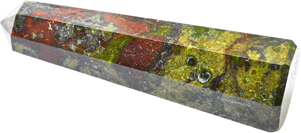 Amazing Gemstone Dragon Bloodstone Crystal Towers - Natural Healing Crystal Point Obelisk for Reiki Healing and Crystal Grid (2 Inch to 3 Inch)