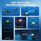 SYMA Drone for Kids with 7-Color LED Light, X660 Mini Drone with 3D Flip, Rotary Ascent, Headless Mode, Speed Switch and Full Protection RC Toys Gifts for Beginners Adults