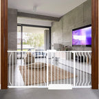 HOOEN Extra Wide Baby Gates 67-71.5 Inch Child Safety Gates for Stairs Doorways Hallway Indoor Pressure Mounted Walk Through Gate for Kids or Pets