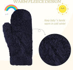 PESAAT Baby Girl Mittens Fleece Toddler Boy Mittens Warm Kids Winter Gloves Unisex Cold Weather Baby Gloves