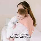 5-Pack Cotton Muslin Burp Cloths Baby Girls, Boys - Soft & Absorbent Spit Up Burp Rags, Large Muslin Towel, Cotton Wash Cloths for Babies, Newborn, Infant, No Shrink, Durable, Neutral (Sahara)