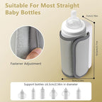 Portable Bottle Warmer for Travel, Baby Bottle Warmer On The Go, Fast Heating, Temperature Digital Display, USB Car Travel Bottle Warmer for Breastmilk and Formula