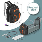 Diaper Bag Backpack with Changing Station, Large Diaper Bag, Baby Bag, Multifunctional Diaper Bag, Black