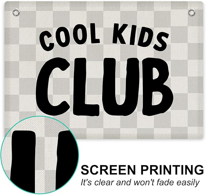 Playroom Wall Decor Banner, Multi Color, 28.5x20 Inches, Occasion: Playroom, Nursery/Bedroom (Toddler Boy)