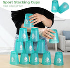 yeesport 48 PCS Sport Stacking Cups, Sport Training Game for Challenge Competition, Plastic Stacking Cups, Classic Family Game for Youth and Adults, Red+Blue+Green+Orange