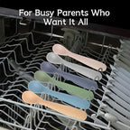 Silicone Baby Spoons Self Feeding 6+ Months, 6 Pack First Stage Baby Led Weaning Supplies, Soft Tip Feeding Spoon, BPA Free, Dishwasher and Boil Safe