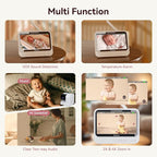 No WiFi Baby Monitor, 7" IPS Screen, 720p Baby Monitor with Camera and Audio, 5000mAh Battery, 1000ft Range, 6 Lullabies & 2 White Noise, VOX, Temperature Sensor, Night Vision, 2-Way Talk