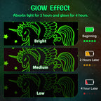 Unicorn Blanket Gifts for Girls Kids - Glow in The Dark Toys Stars Best Christmas Birthday Valentine's Day Easter Present for Toddler Age 1 2 3 4 5 6 7 8 9 10 Year Old Child Rainbow Throw 50"x60"