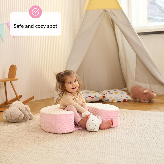 ODOXIA Baby Sit Up Pillow | Baby Pillow for Sitting Up | Comfortable Infant Seat for Early Sitting & Playtime | Soft & Stable Seat with Ring