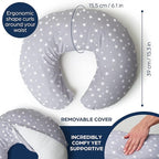 Niimo Nursing Pillow - 100% Cotton Breastfeeding Pillow Cover, Ergonomic Nursing Pillows for Breastfeeding, Machine-Washable Baby Pillow, Breastfeeding Pillows & Breastfeeding Essentials