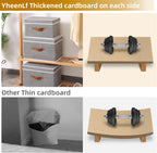 Collapsible Storage Bins with Lids, Linen Foldable Cloth Baskets, 17.7 x 11.8 x 11.8 Inch Closet Organizer Containers with Double Handles, Sweater Boxes for Bedroom, Grey, 5 Pack