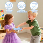 BUSOHA 2 Pack Stainless Steel Toddler Snack Cups - 9 OZ Spill-Proof Baby Snack Containers with Silicone Catcher and Lid Travel Snack Containers for Kids Food Grade Silicone Dishwasher Safe