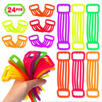 24 Pack Fidget Squishy Stretchy String Sensory Toy, Colorful Sensory Fidget Stretch Elastic Strings Fidget Toy for ADHD Kids Adults Stress Relief Party Favors Christmas Stocking Stuffers School Gifts