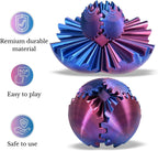 Gear Ball, Gear Sphere 3D Printed Gear Ball Fidget Toy Spin Ball, GearSphere Desk Toy, Stress Ball, Fidget Ball, Gear Toy for Stress and Anxiety Relaxing (Laser Red Blue Green)