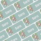 Personalized Name Labels for Kids (120) – Custom Waterproof & Durable Stickers for Clothing, Daycare, Office & School Supplies - Exotic Animals