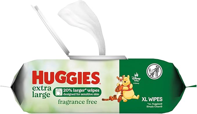 Huggies Extra Large Baby Wipes, Unscented, 1 Flip-Top Pack, 42 XL Wipes Total, Packaging May Vary