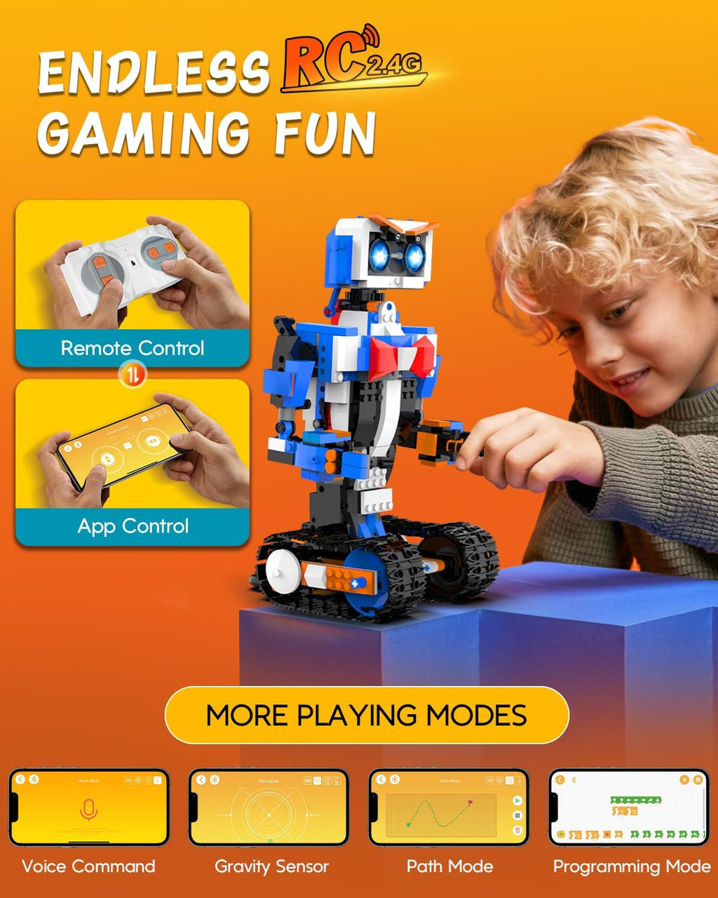 STEM Robot Toys Building Kits, Aukfa Building Toys for Boys Age 8-12, App & Remote Control Blocks Engineering Science Learning Educational Coding DIY Stem Projects Robot Gifts for Boys & Girls(635PCS)