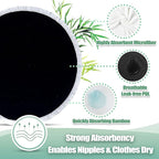 wegreeco Nursing Breast Pads (14 Pack) + Laundry Bag & Travel Storage Bag, 3 Sizes: 3.9/4.7/5.5 inch Option - Washable & Reusable Breastfeeding Nursing Pads