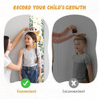 Personalized Name Growth Chart Wall Decor for Kids – Canvas Removable Height Chart Measuring Ruler 59" x 7.9" (Cute Animals)