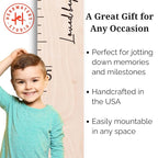 Boho Growth Chart for Wall Wooden Growth Chart for Kids, Height Chart for Wall, Kids Height Wall Chart, Kids Sizing Chart, Wall Height Chart for Kids - Love Beyond Measure, Natural