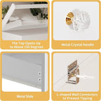 Nursery Dresser Changing Table Dresser with Changing Top Diaper Changing Station with 5 Drawers and 3 Shelves for Children's Room，White