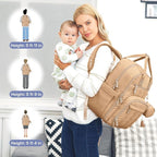 iniuniu Diaper Bag Backpack, 4 in 1 kit Large Unisex Baby Bags for Boys Girls, Waterproof Travel Back Pack with Diaper Pouch