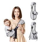 Baby Sling Carrier,Toddler Carrier, 2025 New Baby Sling with Waist Harness,Portable and Lightweight Sling,Non-Slip Hip Seat Carrying 25-60lbs(Grey)