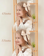 doboi 20PCS Fable Bows 4.5 Inch Hair Clips Baby Girls Hair Clips Cotton Linen Bows for Girls Solid Color Hair Accessories for Baby Toddlers Kids