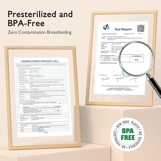 Momcozy Easy Pour Breastmilk Storage Bag, 8Oz, Temp-Sensing Color Change, 120 Count Milk Bag with Self Standing for Breastfeeding, No Leak Presterilized for Freezer, Recyclable & BPA Free