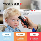 iHealth Touchless Thermometer for Adults and Kids, FSA/HSA Eligible, Color-Coded Alert & Silent Mode, 1-Second Accurate Fever Check, Portable for Home, Travel Use - PT2L Black
